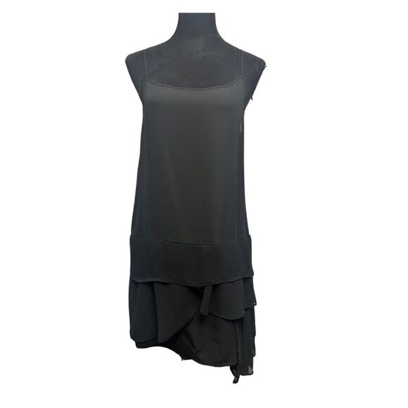 💎 Vivian Shiyu Ruffle Pleated Dress Black - Picture 1 of 8